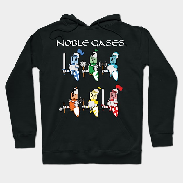 Funny Chemistry Medieval Science Noble Gases Knight Hoodie by jkshirts